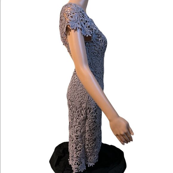 Lulus Open Low Back Gray Crochet Dress - Picture 4 of 8